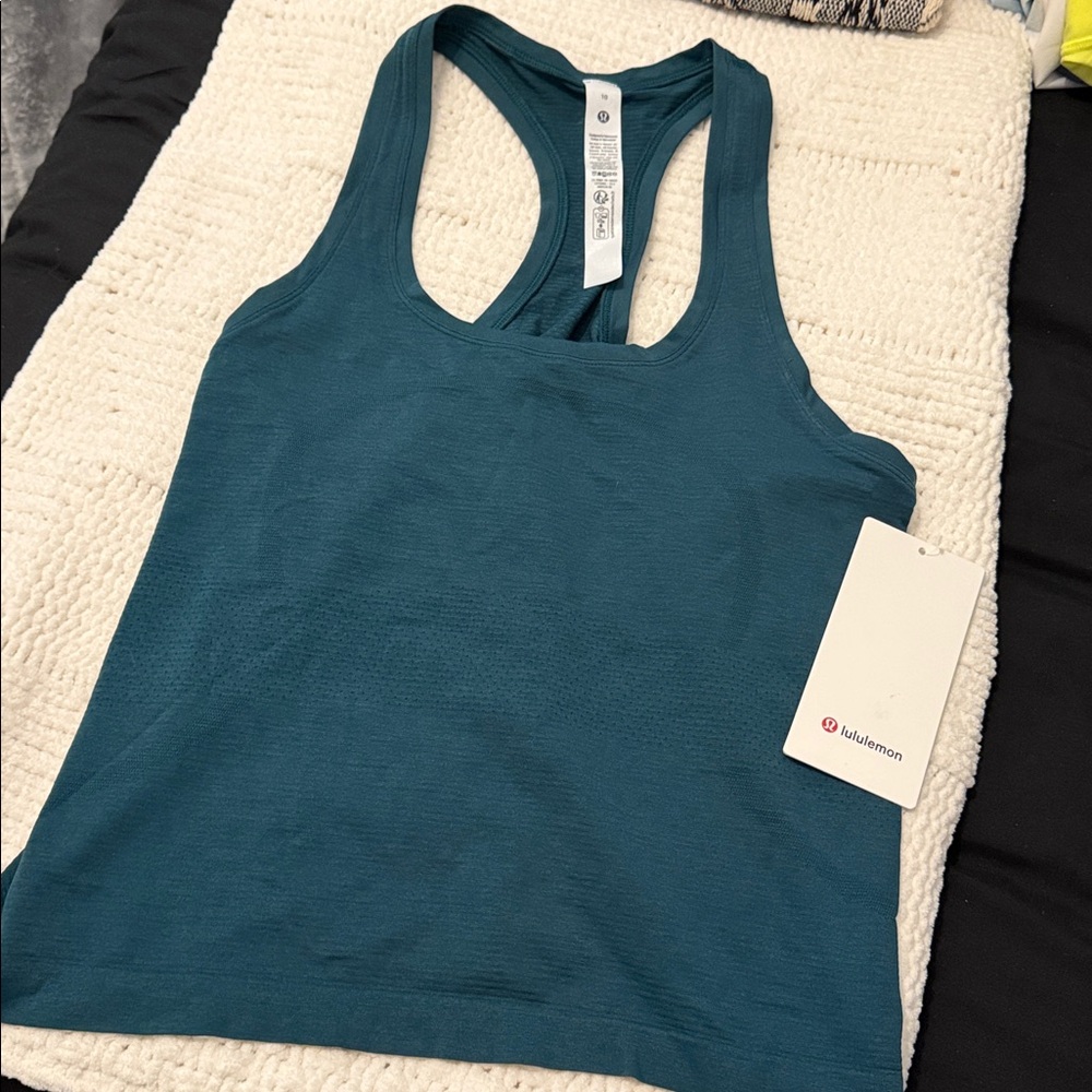 NEW Lululemon Athletica Deep Teal swiftly tech  Racerback Top in race length